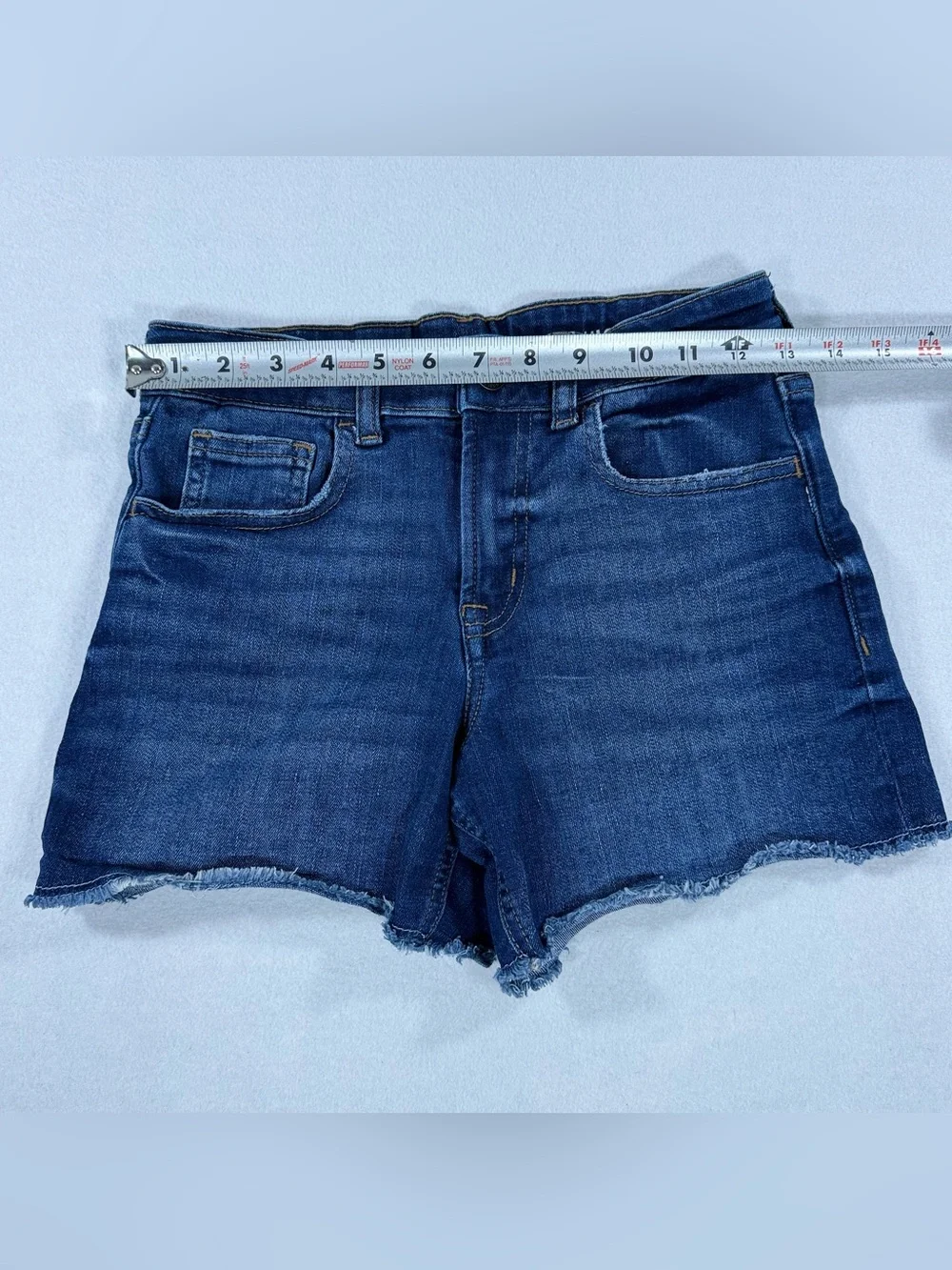 GAP Dark Blue Denim Jean Shorts with Frayed Hem